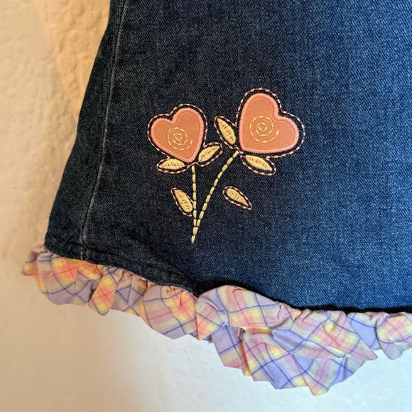 Retired American girl bitty baby travel denim dress embroidered size 6x - Picture 3 of 5